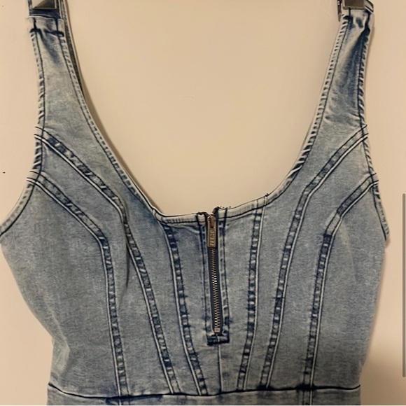 Light blue stretchy demon dress - Picture 3 of 4